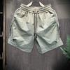 Summer Thin Shorts Elastic Waist Adjustable Drawstring Cargo Shorts Quick Drying Solid Color Casual Shorts with Pockets