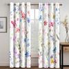 2 шт очаровательные шторы с цветочным принтом бабочки цветочные шторы для спальни гостиной кухни оконные шторы люверсы верхний кортин