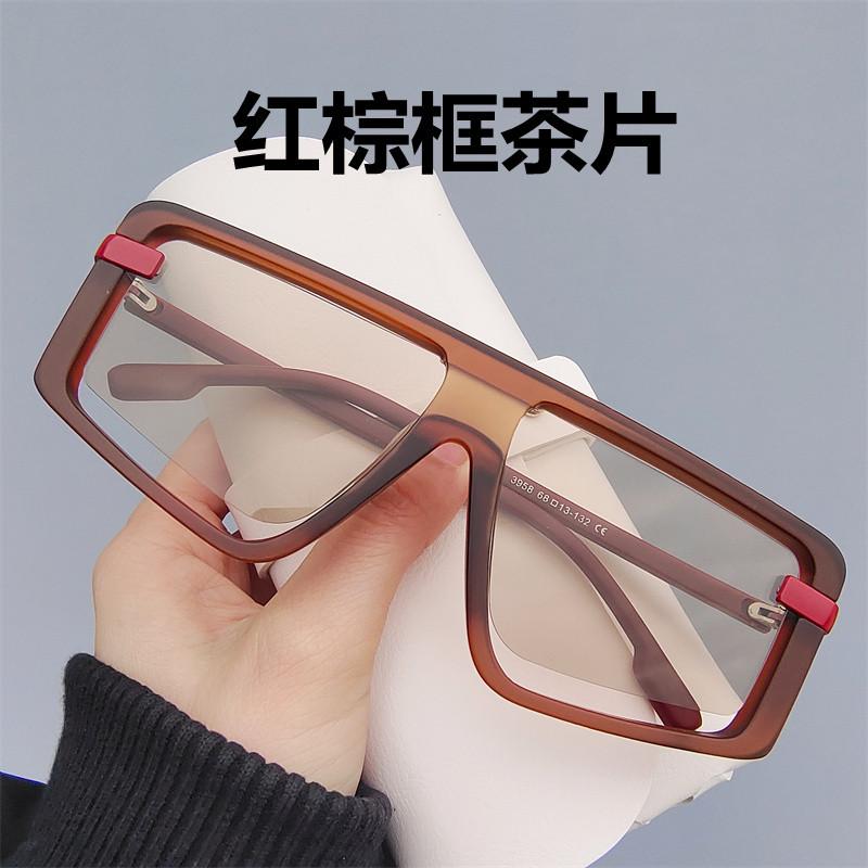 Новые солнцезащитные очки квадратной формы с большой оправой и цельным корпусом, женские, дизайнерские, модные, классические, мужские, винтажные, защита от УФ-лучей UV400