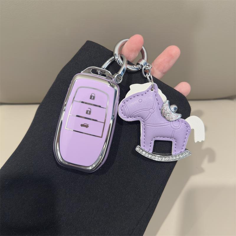 Fashion TPU Car Key Case Full Cover Shell For Toyota CHR C-HR RAV4 Prius W30 W50 Camry Corolla Land Cruiser Prado