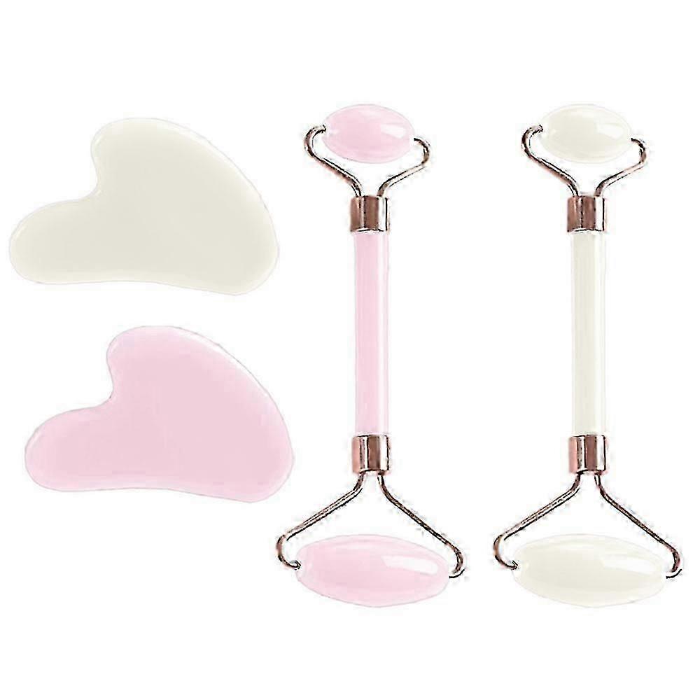 Jade roller and scraping set facial roller and scraping tool, used for daily