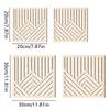 2pcs/set Board Wall Sticker Home Decoration Hollow Wall Sticker Creative Wooden Wall Hanging 3D 3 Colors