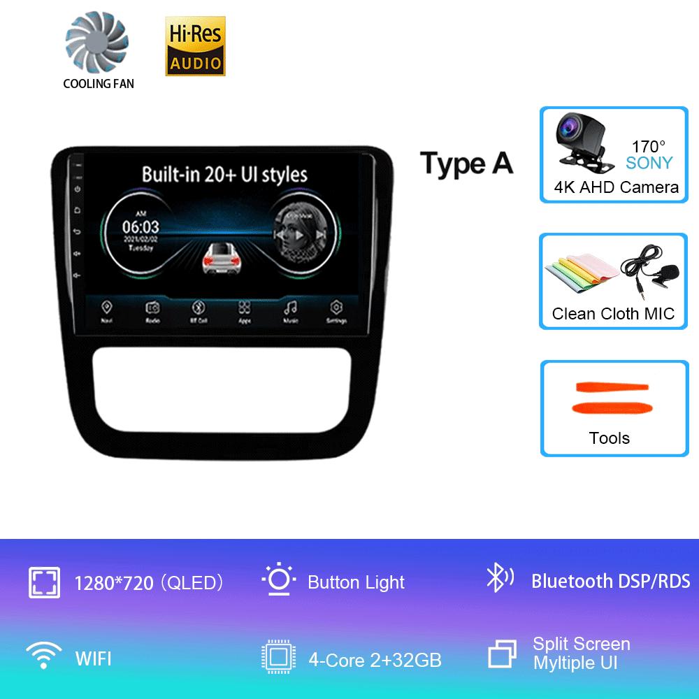 Android 14 Car Radio For Volkswagen EOS Scirocco 3 III Mk3 2008 2009 2010 2011 2012-2014 Multimedia Player WIFI+4G Carplay Auto