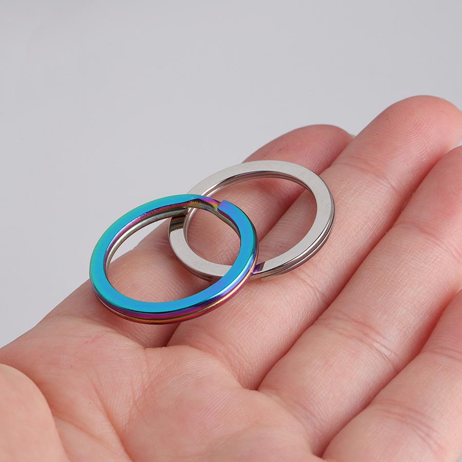 Набор брелоков из зеркальной нержавеющей стали: Плоские кольца 2,5x25 мм и 2,5x30 мм, аксессуары для самостоятельного изготовления