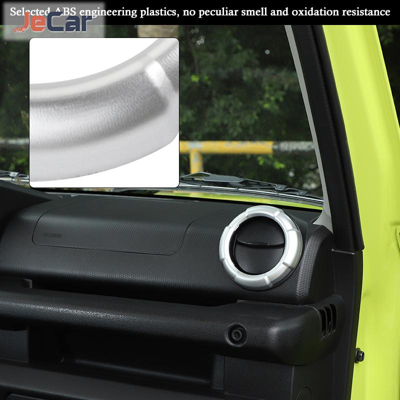ABS Car Air Conditioning Vent Outlet Decoration Ring Cover Stickers Frame For Suzuki Jimny Up Car Interior