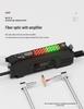 Metal Sheathed Fiber Optic Sensor Amplifier with Right Angle Elbow and Extended Reflective Through-Beam Cable