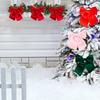Christmas Tree Bow Pendant Velvet Bow Topper Wreaths Doors Decor Wire-Reinforced Edges Gift Bows Holiday Decoration