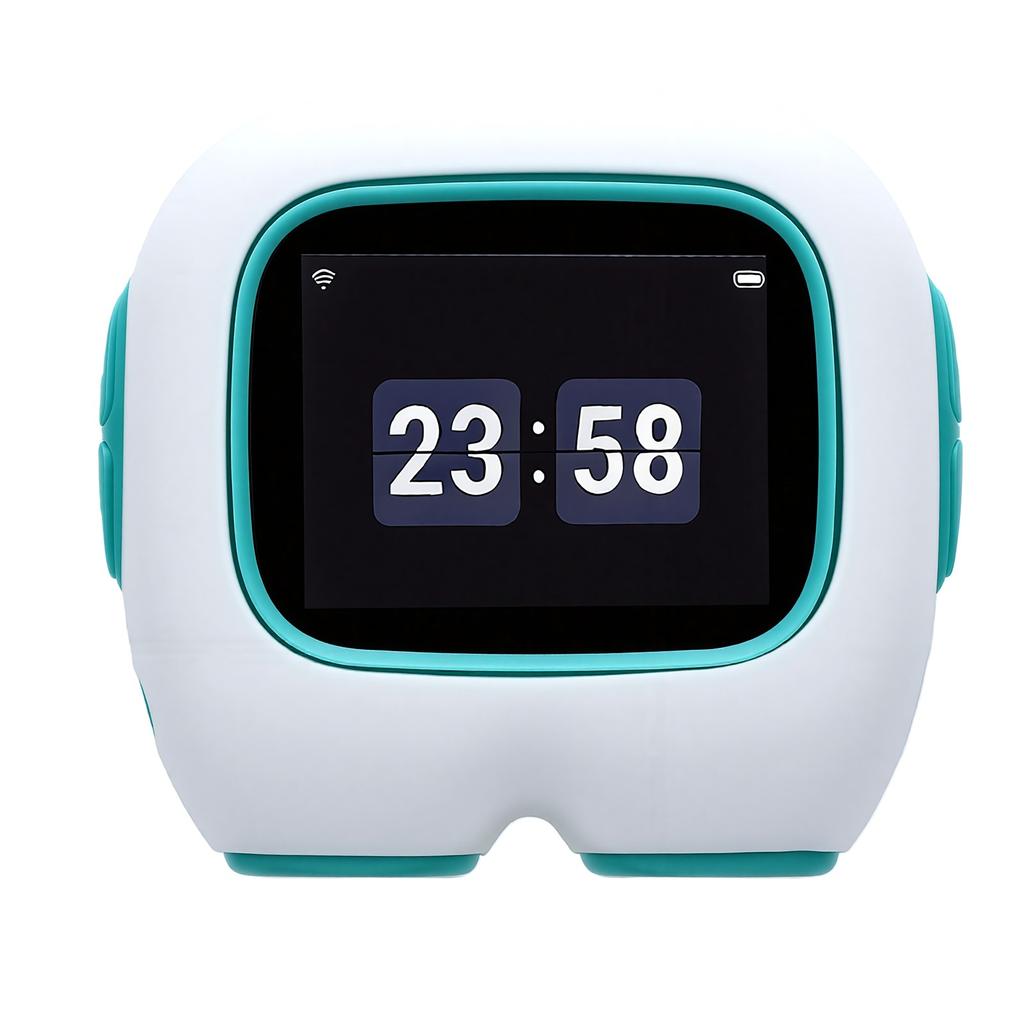 AI Robot Pet with 180 Camera, 2MP Visual Chat, Object Recognition, 40 Voice Tones, 2in Screen with Emotional Responses, for Kids Learning Compani