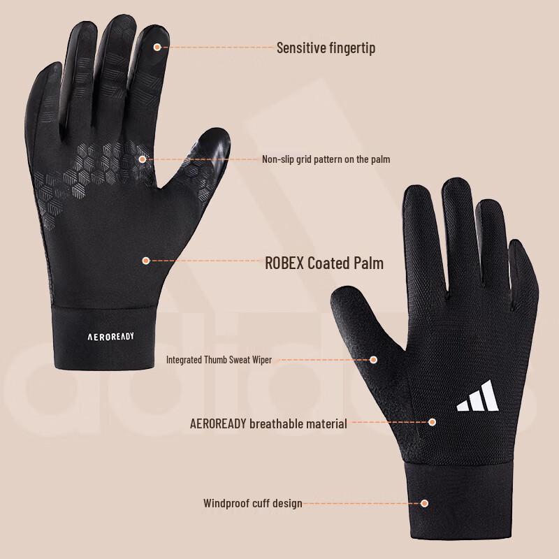 adidas Мужские зимние легкие спортивные перчатки с сенсорным экраном