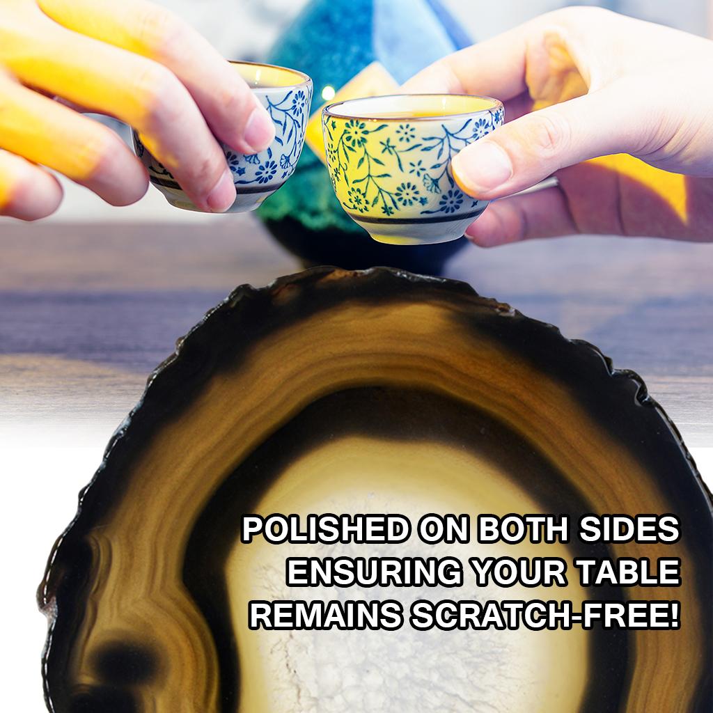 Natural Agate Slices Pendant Crystal Agate Stone Jewelry Making Charm Coaster for Home Decoration Art