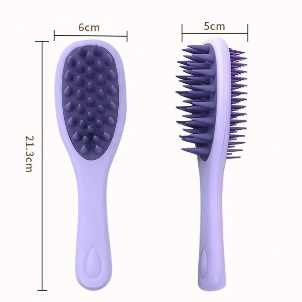 Double-sided 2-in-1 Comb Hair Massager Scalp Massage Brush Silicone Shampoo Brush
