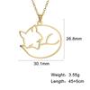 Cazador Hollow Fox Pendant Necklaces for Women Cute Animal Neck Chains Stainless Steel Jewelry Birthday Gifts Wholesale