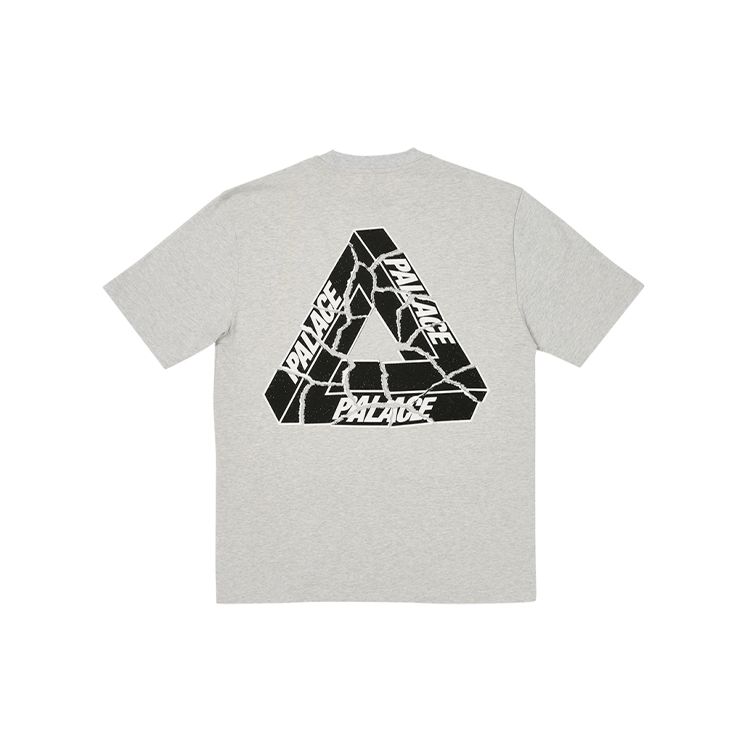 Palace Футболка Tri-Ripped Серые топы унисекс Marl P25TS083