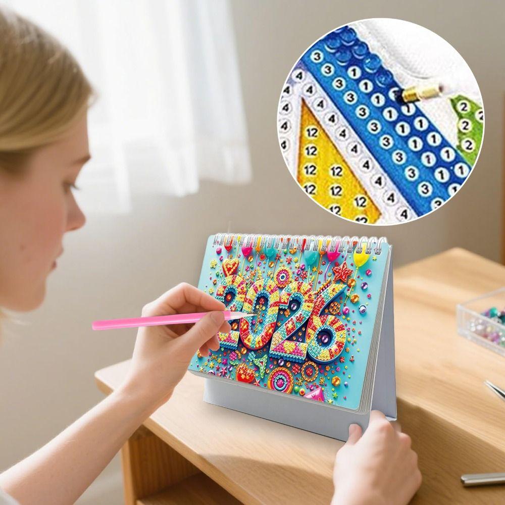 Календарь алмазной мозаики на 2026 год Набор для рисования Календарь для рисования Для организации целей и встреч