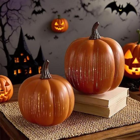 Halloween Pumpkin Light Battery Operated LED Glass Pumpkin Lantern for Halloween Fall Autumn Thanksgiving Decor