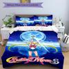 3Pcs Sailor Moon'S Cosmic Adventure Bedding Set Soft Fabric Duvet Cover Pillowcases Home Christmas Xmas Halloween Gift 1 Duvet Cover 2 Pillowcase