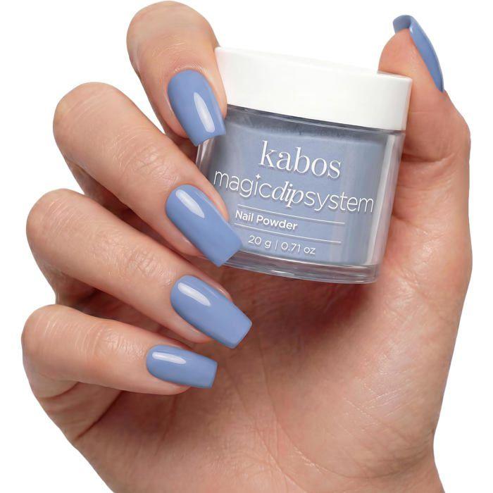 Kabos Magic Dip System Dipping Powder Poudre Acrylique Bleue pour Ongles 040 Sky Blue 20 g
