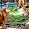 Custom Name Personalized Pink Pig Print Blankets, Home Decor, Bedroom, Sofa, Camping, Couch, Gifts for Birthday Christmas