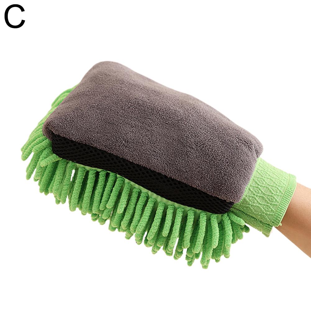 Перчатки для мытья автомобиля из микрофибры, синельные водонепроницаемые рукавицы, мягкая сетчатая задняя часть, двусторонние перчатки, рукавицы, восковая щетка для детализации, инструмент для чистки автомобиля
