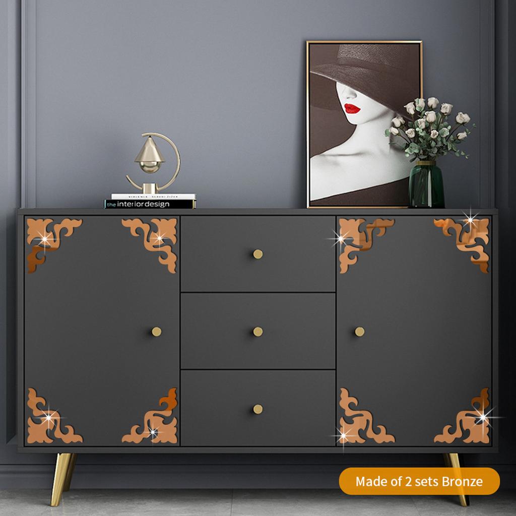 4 шт. стеклянная зеркальная плитка настенная наклейка наклейка на DIY украшение для дома орнамент набор