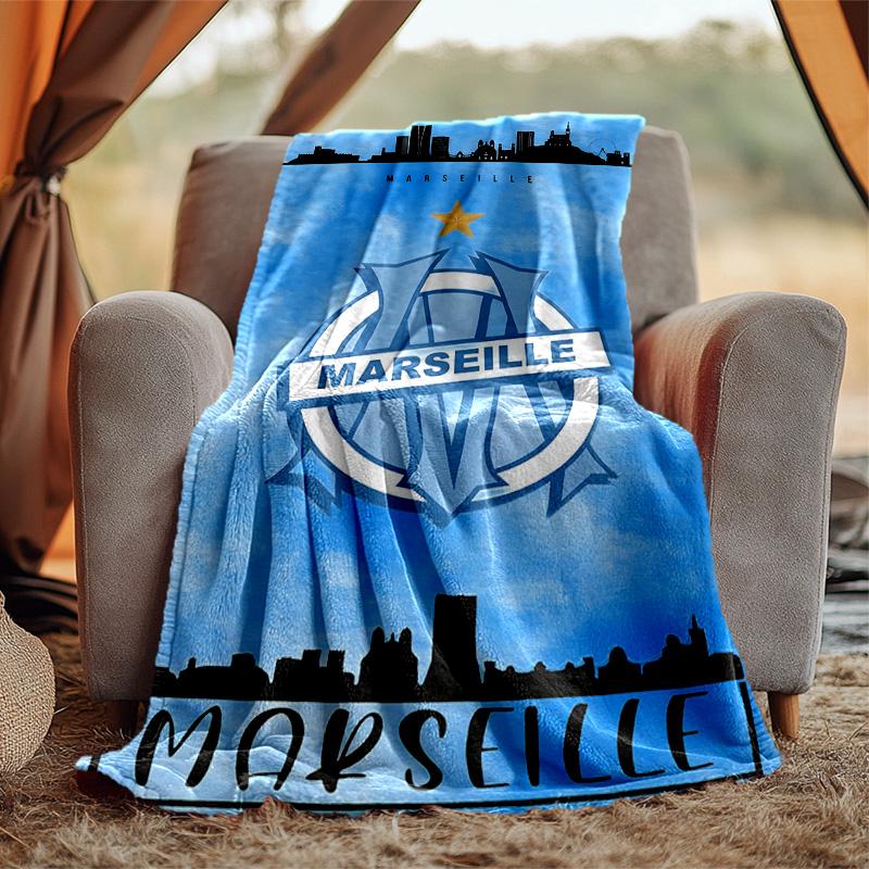 Marseilles Flannel Blanket Soft Warm All-Season Throw, Design for Camping, Car Travel, Hiking Sofa, Bed, Office Perfect Gift for Parties