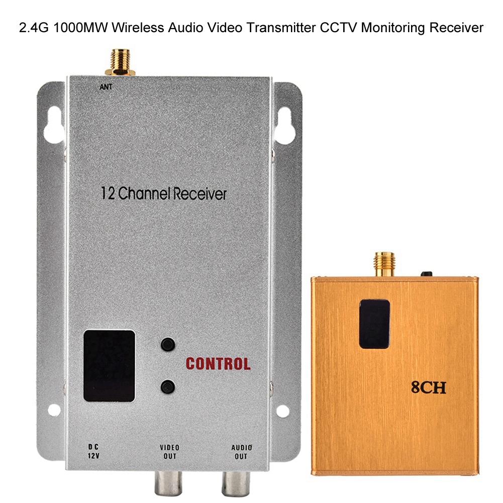 1.2G 800MW беспроводной аудио-видео трансивер CCTV Monitoring Transmitter & Receiver Kit