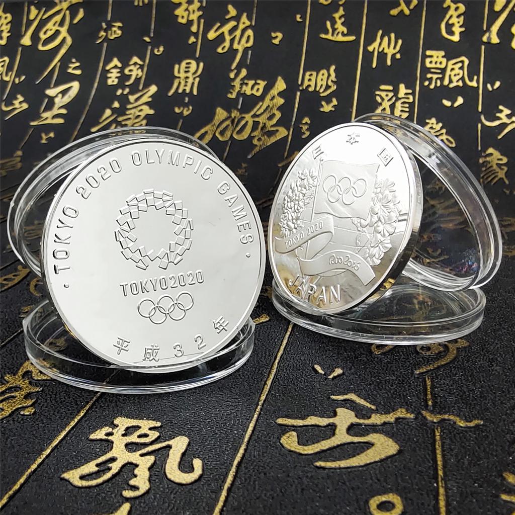 Япония Токио Олимпийские игры посеребренная монета сувенирные памятные монеты подарочная копия