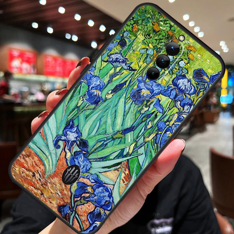 Чехол-пенал с рисунком сиреневых ирисов для ZTE Nubia Red Magic 10S 10 8 9 8S 9S 11 Pro Plus 10 Air 5G 6R 6 7 6S 7S Pro