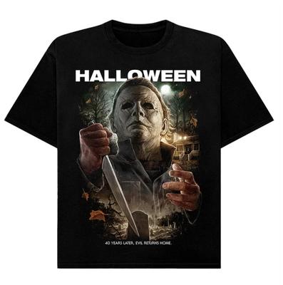 Michael Myers Retro Scary Mask Halloween Graphic Tee Vintage Horror Shirt