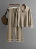 Elegant Women's Sweater Two Piece Sets Autumn Winter New Office Ladies Knitted Jumpers and Pants 2 Pieces Sets Outifits Women
