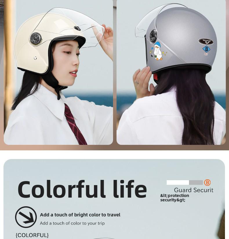 3C Certified Electric Motorcycle Helmet: Unisex Half Helmet for All Seasons, Provides Summer Ventilation and Winter Warmth