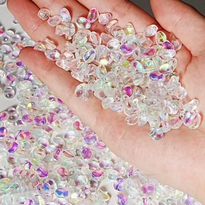 Товары для вечеринок Лепестки 8x6 мм DIY Высококачественное изготовление ювелирных изделий 50 шт. Ювелирная фурнитура Популярные аксессуары Серьги Стеклянные бусины в виде тюльпана