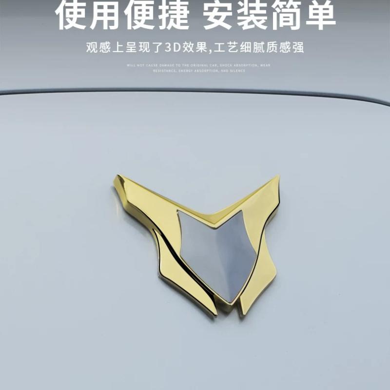 Suitable for mini beam of light car COOPER/JCW car metal decorative sticker 3D three-dimensional car logo shield