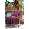 Plaid - Pop color - Pourpre - 125 x 150 cm - Double gaze de coton - Doux et moelleux