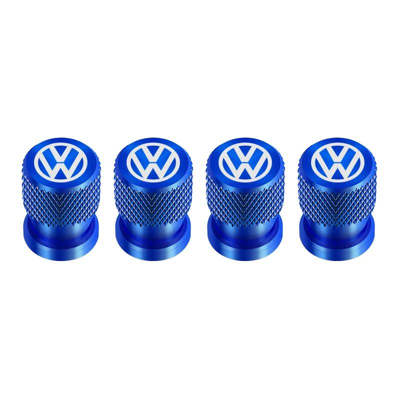 Для VOLKSWAGEN VW 4 шт. Колпачки на ниппель колеса автомобиля Алюминиевые колпачки на стержень колеса для Volkswagen GOLF MK6 Polo Tiguan VW GTI CADDY