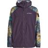 Terrex Куртка мужская спортивная повседневная тканая с капюшоном фиолетовая JD5839