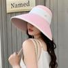 Summer Empty Top Wide Brim Sun Hat for Women Anti UV Sunscreen Bucket Hat Female Sun Protection Outdoor Beach Cap