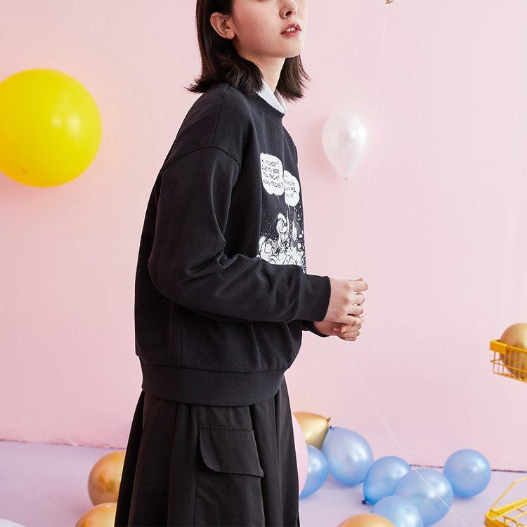 Li Ning x Disney Коллекция спортивной моды Свитшот женский Черный AWDR380-1