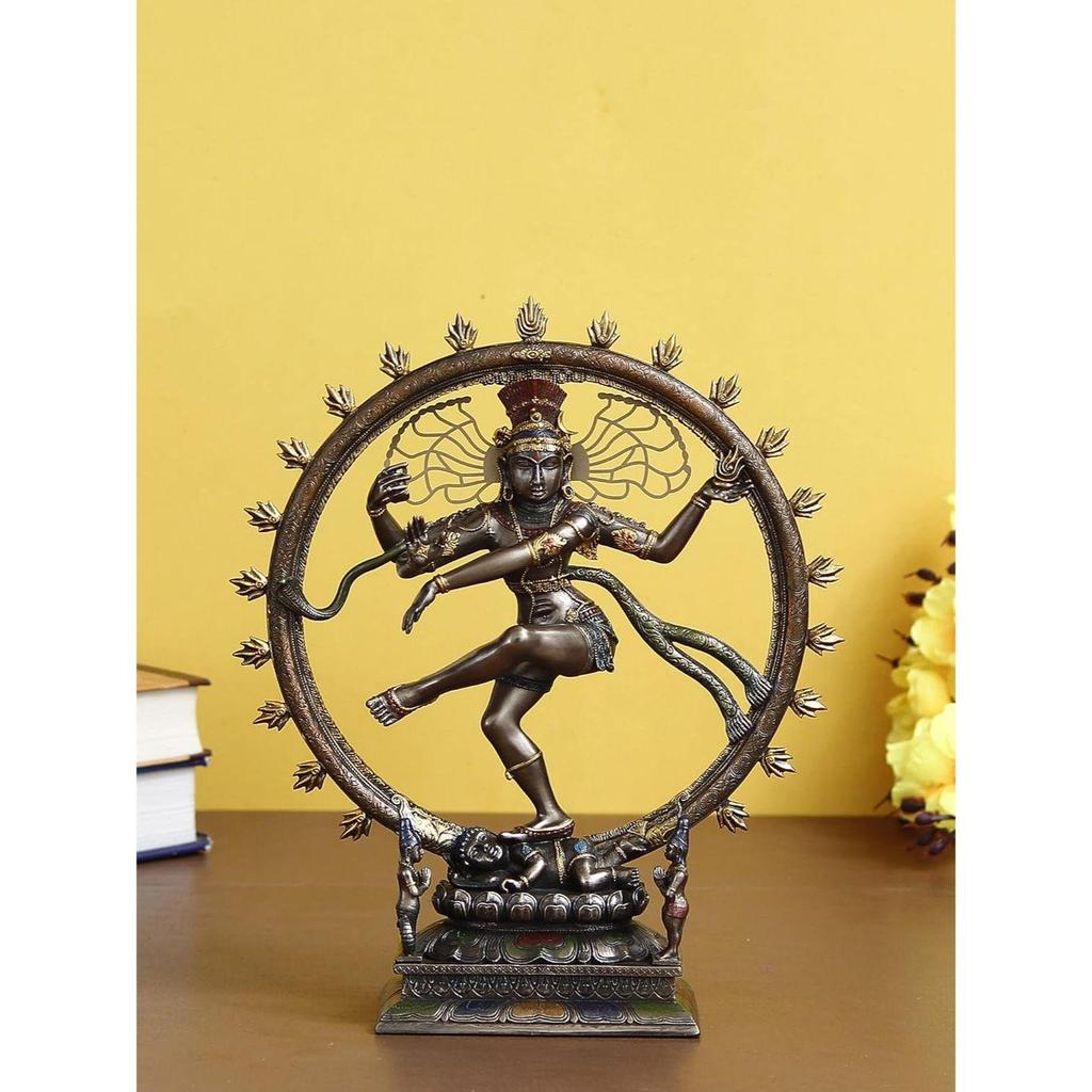 Новая бронзовая отделка, статуя танцующего Господа Шивы Натараджи, декоративный идол для дома, офиса, студий йоги, мест для медитации