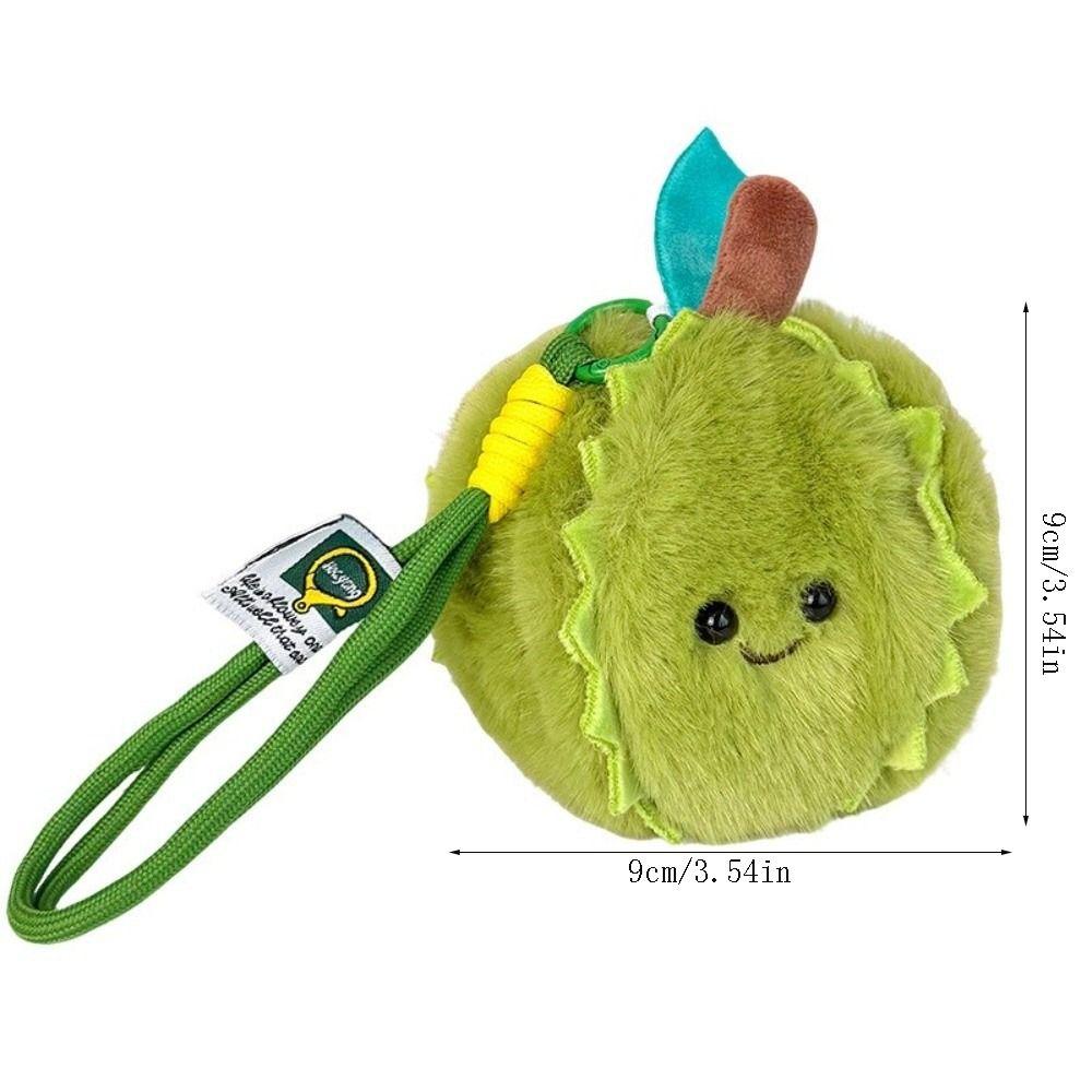 Soft Filled Orange Plush Keychain Furry Texture Simulation Food Toy  Backpack Decor