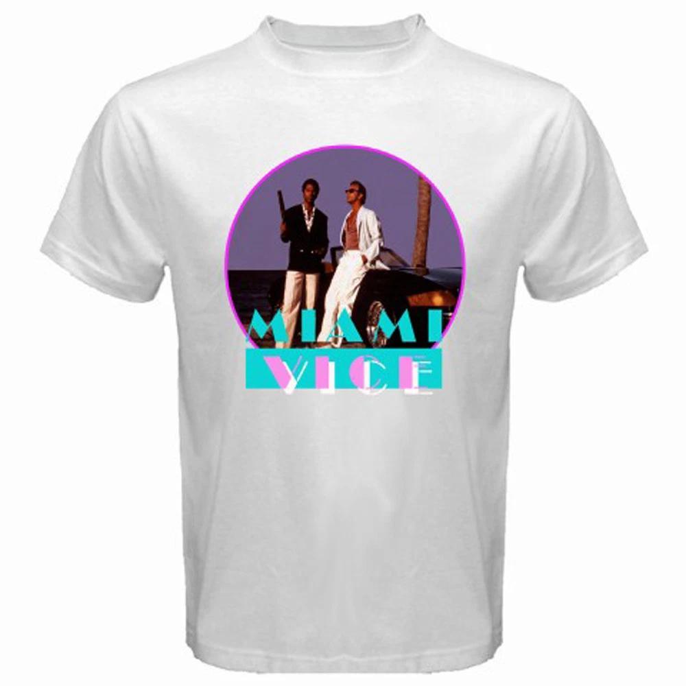MIAMI VICE Ретро ТВ-сериал Дон Джонсон Мужской Белый Размер S-5XL