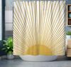 Душевая шторка в стиле Mid Century Modern Sun Boho, Ретро MCM Декор, Фанки Ванная комната, Горчично-желтый Винтажный Стиль, Потертый Солнечный Луч
