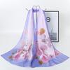 Spring/Summer New Women'S Silk Scarf 45 * 150cm Simulated Silk Twill Square Scarf Fashion Printed Large Square Scarf Professional Scarf