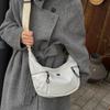 Large capacity simple casual women's canvas bag lazy solid color dumpling bag versatile fashion women's shoulder oblique span bag