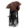 Halloween Pirate Captain Hat Party Costume Headgear Braids Wig Cap Cosplay Props