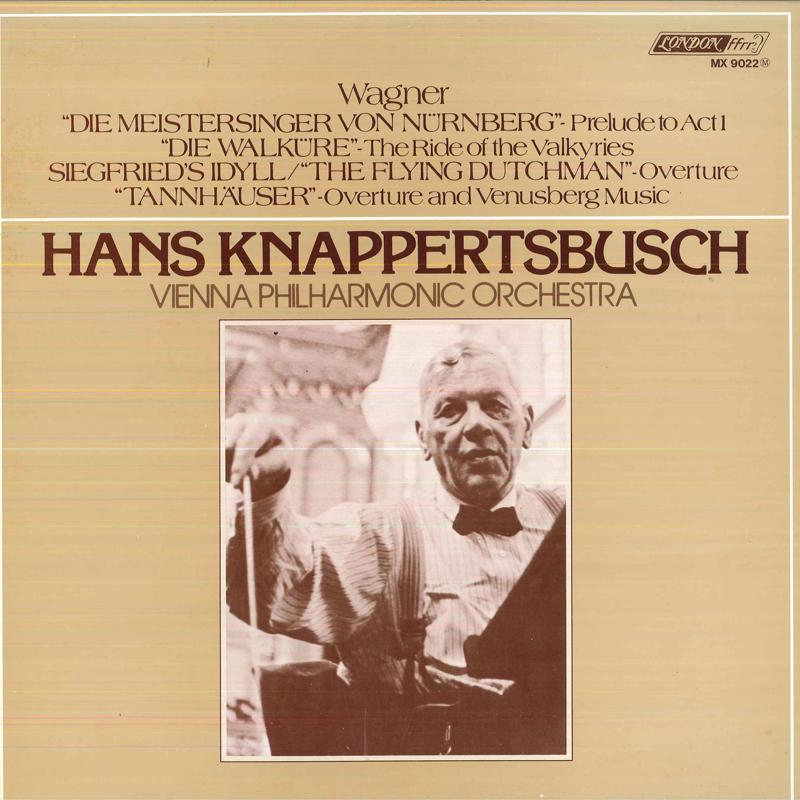 LP Record HANS KNAPPERTSBUSCH VIENNA PHILHAR  Knappertsbusch Conducts Wagner MX9022 LONDON 1978 Japan Obi Classical Used