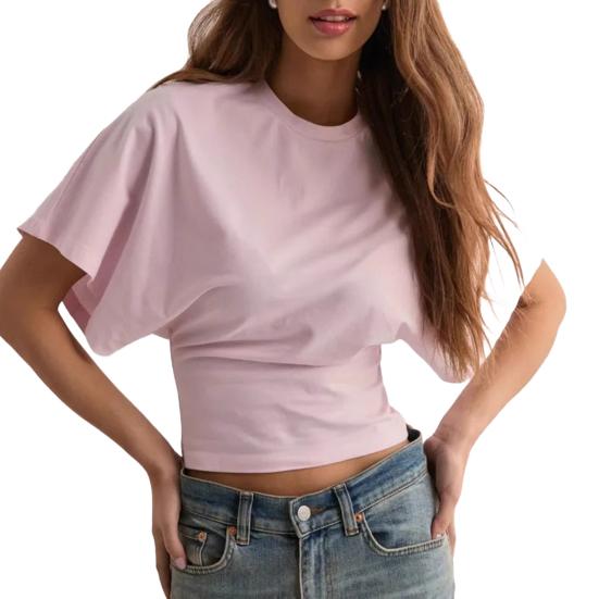 Женская однотонная футболка с круглым вырезом, дышащая, повседневная, летняя, с коротким рукавом