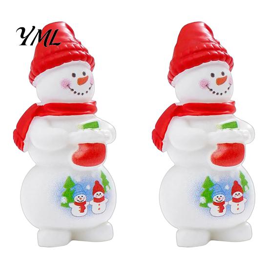 Handmade Craft Accessories 2Pcs Mini Christmas Figurine, Santa Claus Snowman Dolls, DIY for Micro Tree Decorations Landscape Dollhouse Cake