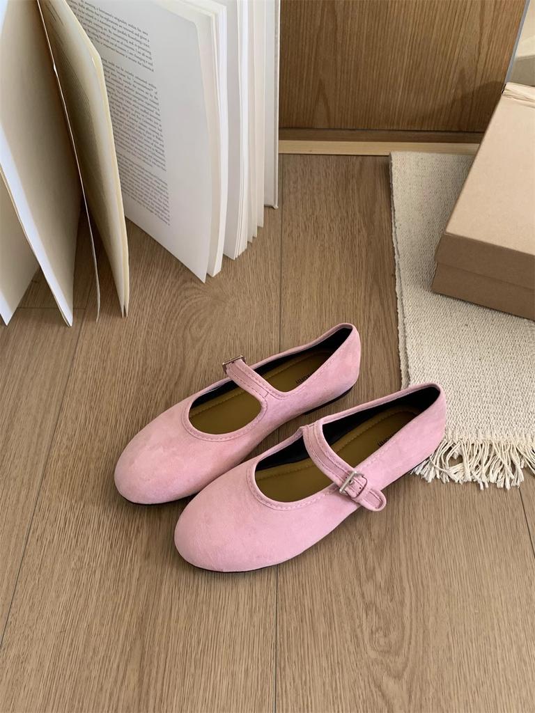 Французские ретро туфли Мэри Джейн на одной пуговице для женщин, которые можно носить в 2025 году, новые балетки с неглубоким воротом и сказочным ветром