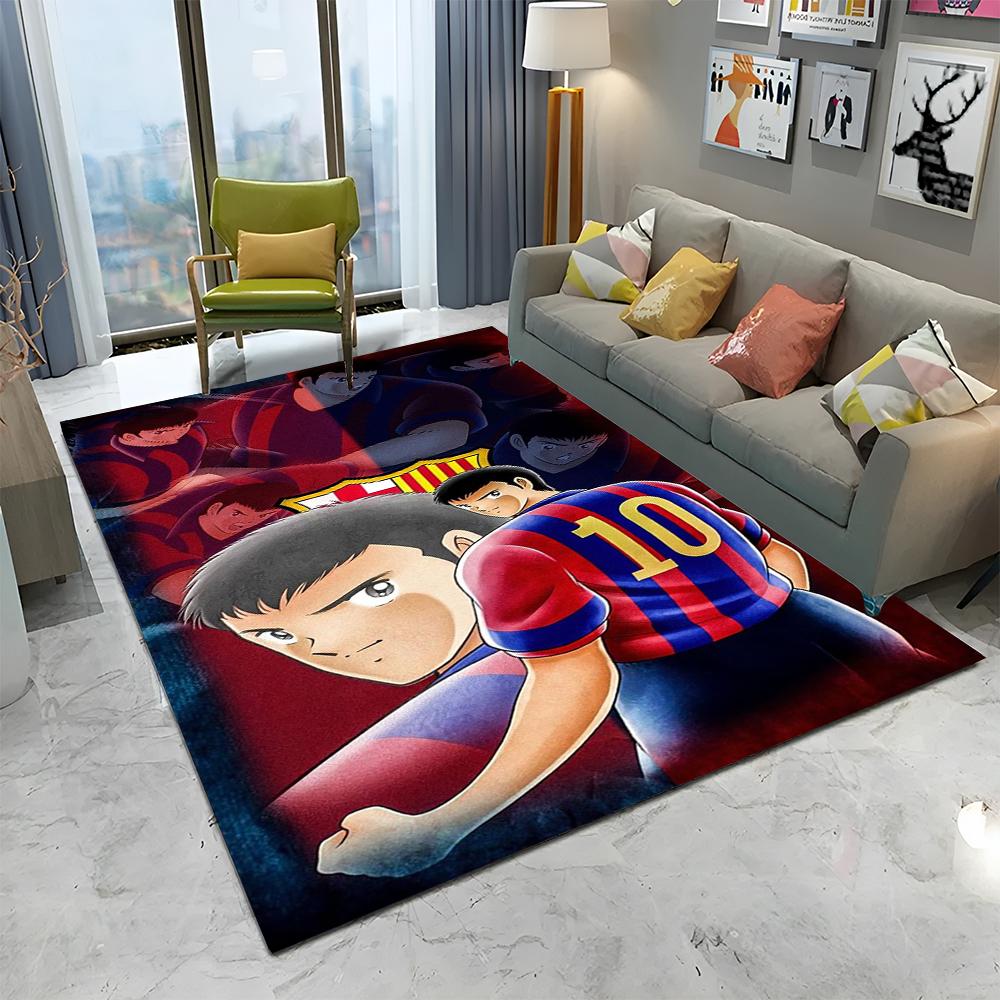 Anime Captain Tsubasa Soccer Cartoon Carpet Rug for Home Living Room Bedroom Sofa Doormat Decor,kids Area Rug Non-slip Floor Mat